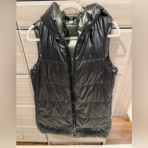 Tuckernuck Metallic reversible Puffer Vest with Hood